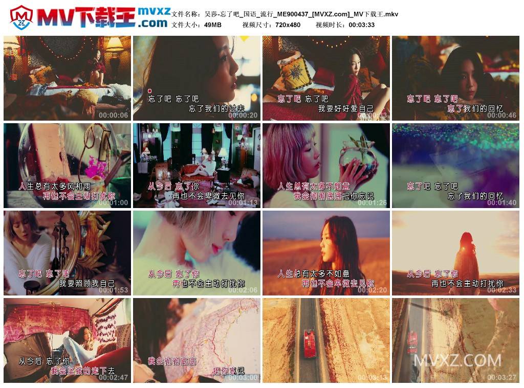 吴莎-忘了吧_国语_流行_ME900437